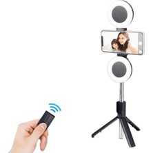 LED Işıklı Çok Fonksiyonlu Selfie Çubuğu, Tripod ve Monopod Özellikli