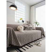 Rell Home Pamuklu Koltuk Örtüsü Saçaklı|çok Amaçlı Örtü|koltuk Şalı|kolları Kapatan|battal BOY|180X350