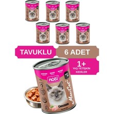 Hobi Maxicat Tavuklu Yetişkin Kedi Konservesi 400 gr x 6 Adet - Taurin Destekli, Tam ve Dengeli Mama