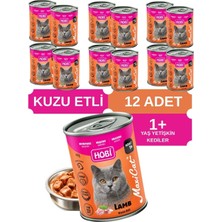 Hobi Maxicat Kuzu Etli Yetişkin Kedi Konservesi 400 gr x 12 Adet
