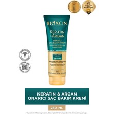 Bioxcin Keratin & Argan Onarıcı 250 ml Saç Kremi - Dezenfektan Hediyeli (%72 Alkol)