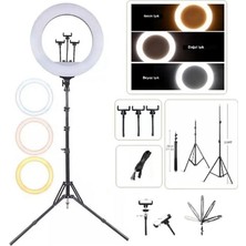 18 Inç Kumandalı LED Işık, 210 cm Tripod, Youtuber ve Tiktok Işığı