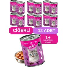 Hobi Maxicat Ciğerli Yetişkin Kedi Konservesi 400 gr x 12 Adet