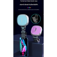 Ayarlanabilir Rgb Selfie Işığı, Tripod ve Kamera Uyumlu, Video Çekim Işığı