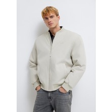 Mavi Mavi Logo Nakışlı Gri Bomber Ceket 0110774-70144