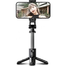 Mini Selfie Çubuğu Tripod ve Monopod, Kablosuz Bluetooth Kumanda