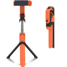 Turuncu Bluetooth Selfie Çubuğu, Telefona Uyumlu Monopod