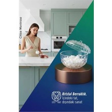 Butik Chloe Montrose Serisi Kristal Berraklığında Şık Kapaklı Şekerlik 12X9 cm