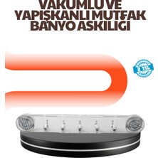 Tuba Toptaş Çok Amaçlı Vakumlu Askılık Yapışkanlı Kolay Montajlı