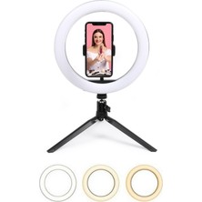 8 Inç LED Ring Light, Tripod ile Video ve Fotoğraf Çekimi Için