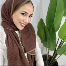 Modakaşmir Aminenesil Biyeli Müslin Şal Acıkahve Renk