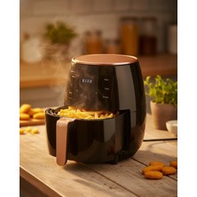 HERŞEYBURDAMODA Yağsız Kızartma Makinesi 6 Litre Hazne ve Hassas Isı Kontrolü