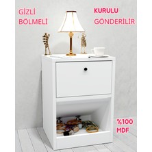 Kili Gizli Bölmeli Komodin,mdf,kurulu Gönderilir,montaj Gerekmez