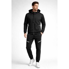 Erkek Kapüşonlu Fermuarlı Eşofman Takımı – Spor & Günlük Stil