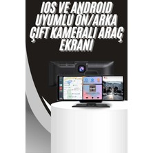 Karahanbey 4K 10.2 Inç Çift Kameralı Araç Multimedya Ekranı Carplay Kablosuz Tüm Cihazlara Uyumlu