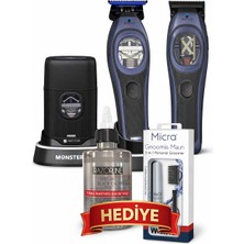 Hector Avantajlı Profesyonel Füme Berber Paketi Yağ ve Burun Kulak Kıl Alma Makinesi Hediyeli