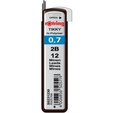 Rotring Hi-Polymer 0.7 mm 2B Kalem Ucu 10 Tüp Min