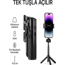 41.5 cm 360° Ayarlanabilir Kablosuz Bluetooth Tripod Selfie Stick Monopod