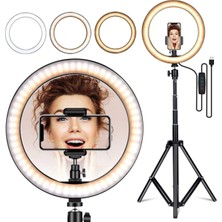 10 Inç LED Ring Light, Tiktok, Youtube, Makyaj, Selfie, Tripod, Işık
