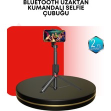 Dikey ve Yatay Çekim Destekli Çok Fonksiyonlu Selfie Stick Tripod