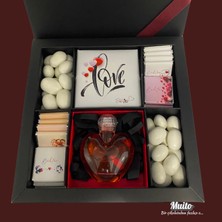 Muito Love Serisi Hediyelik Çikolata & Kalp Kolonya - Isme Özel Kişelleştirilebilir