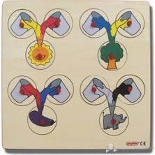 Ekoplay Renklerin Karışımı Ahşap Yapboz (30 x 30 cm)