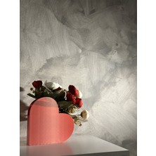 Pembe - Viby Era | Sevgililer Günü hediye dekoratif kalp şeklinde saksıda çiçek yapay bitki 14 Şubat