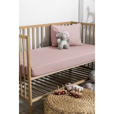 Keby %100 Pamuk Renforce Bebek Lastikli Çarşaf Set 70X140-15 - Pembe