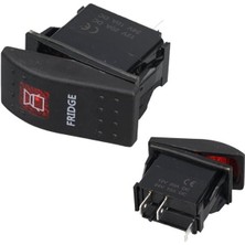 Zemira Buzdolabı Sembollü Işıklı 3 Pinli On-Off 12-24V Marin Switch