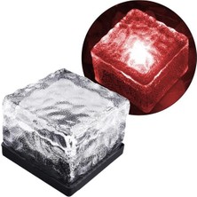 Zemira PM-21647 Solar Kırmızı Ledli Tuğla Görünümlü Bahçe Dekorasyon Aydınlatma