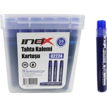 Inox İnox Beyaz Tahta Kalemi Kartuşu Mavi 36'lı Paket
