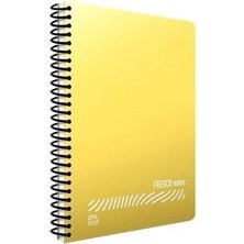 Gıpta Fresco Defter Spiralli Düz Plastik A5 72 Yaprak Kareli