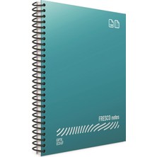 Gıpta Fresco Defter Spiralli Düz Plastik A4 80 Yaprak Kareli