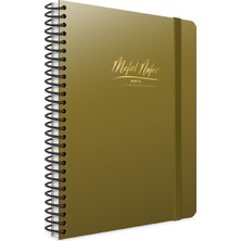 Gıpta Metal Notes Defter Spiralli Plastik Kapak 17x24 80 Yaprak Kareli