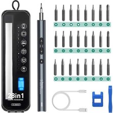 Zemira Noyafa NO-882037 28IN1 Mini Şarjlı Tornavida Seti Yüksek Torklu 24 Uçlu Başlıklı