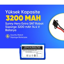 Sunny Hero Extra Sn7 Robot Süpürge 3200 Mah Batarya