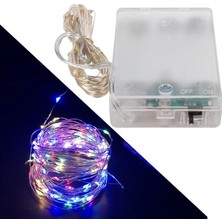 Zemira Pilli Rgb 4 Renkli Yanıp Sönen 10 Metre Kablolu Bağ LED