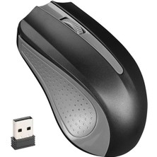 Zemira Everest SM-537 USB Siyah-Gri 2.4ghz 1600DPI Kablosuz Optik Mouse 5 Metre Menzilli