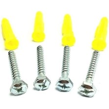 Zemira Plastik Dübel + Vida (Yıldız + Anahtar Uç) (100 Adet)