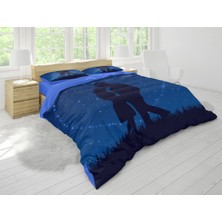 Sarel Gece Manzaralı Romantik Çift 3D Çift Kişilik Nevresim Takımı