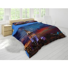 Sarel Galata Kulesi Baskılı 3D Çift Kişilik Nevresim Takımı