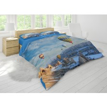 Sarel Kapadokya Manzaralı 3D Çift Kişilik Nevresim Takımı