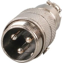 Zemira Mayk GX16-3 Pinli Metal Erkek Konnektör (M16 - 16MM)