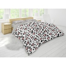 Sarel Kalpli Leopar Desenli 3D Çift Kişilik Nevresim Takımı