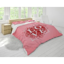 Sarel Love Yazılı 3D Çift Kişilik Nevresim Takımı