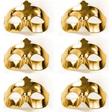 Zemira Altın Metalize Renk Düz Balo Parti Maskesi