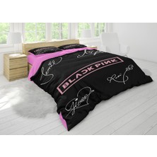 Sarel Blackpink Baskılı 3D Çift Kişilik Nevresim Takımı