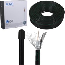 Zemira Mag Rg6/u6 Bakır Cu/cu 80 Tel Siyah Anten Kablosu (100 Metre)