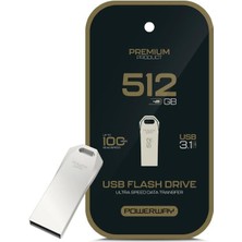 Zemira Powerway 512 GB 100MB/S Hızlı USB 3.1 Metal Silver Flash Bellek