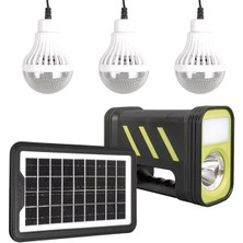 Zemira Gd-12 Solar Panelli 3 Ampullü Solar Işıldak Fener